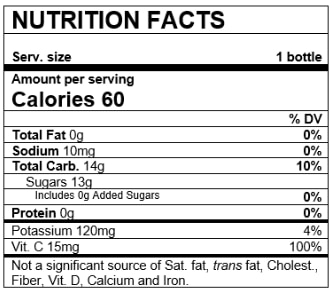 Nutrition Facts Variety Pack Apple